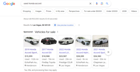 NEW! Vehicle Listing Ads on Google Search